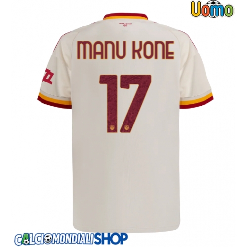 Maglie da calcio AS Roma Manu Kone #17 Seconda Maglia 2026-27 Manica Corta